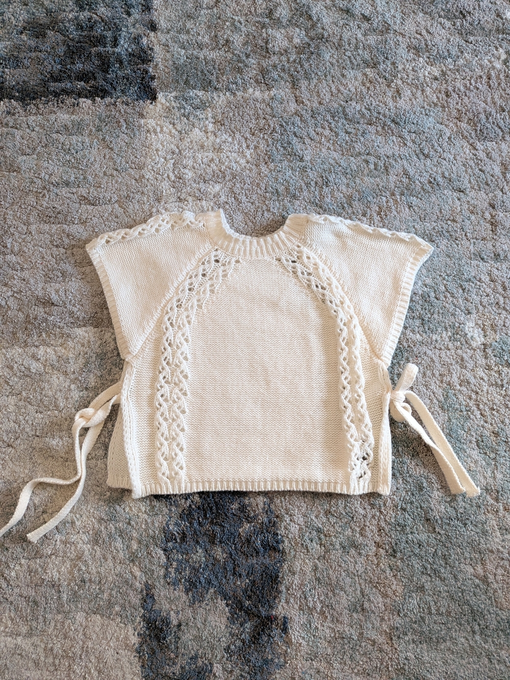 Cream Knit Tie-Side Tunic Top - Brand - Picture 3 of 5